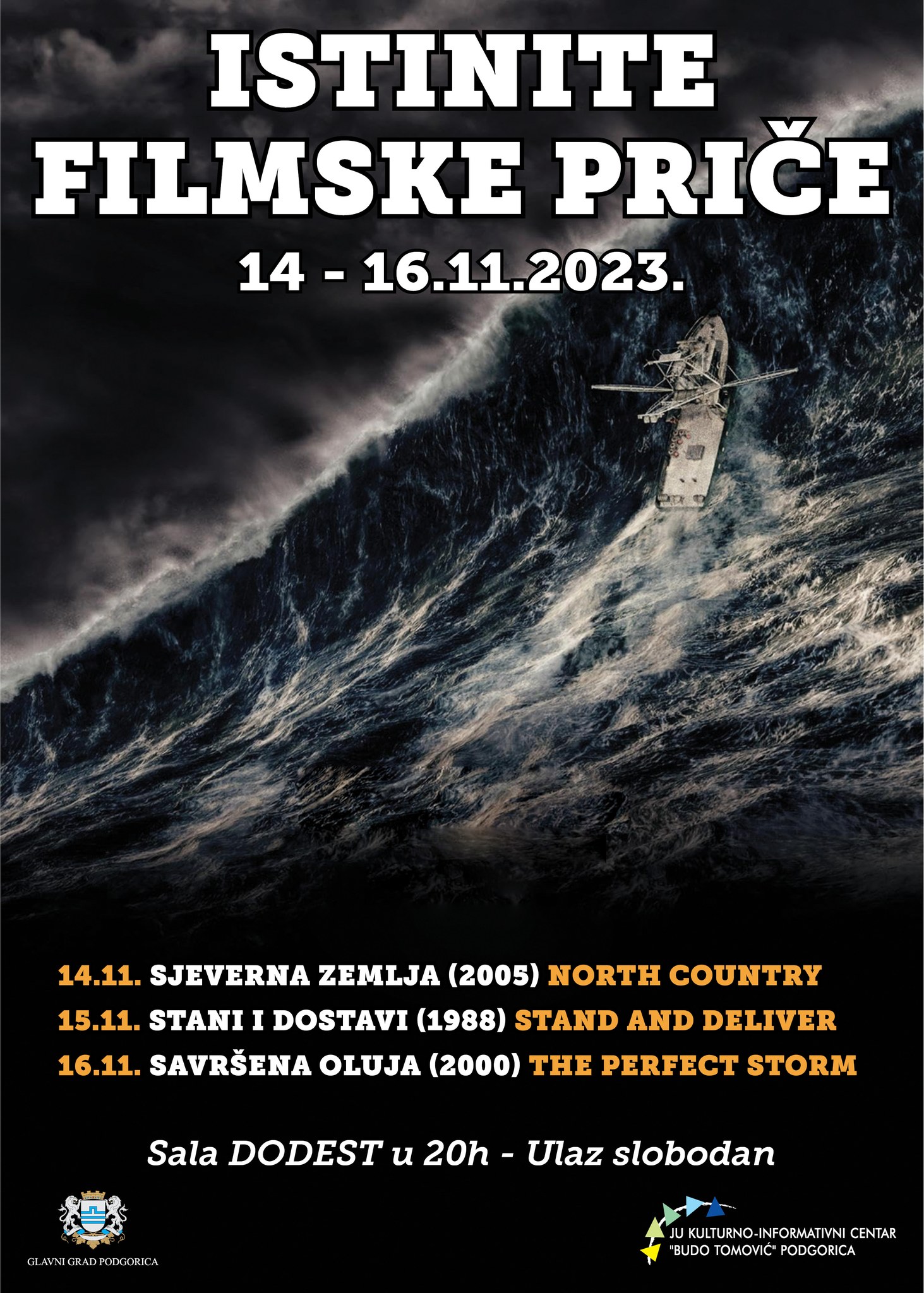 REVIJA ,,ISTINITE FILMSKE PRIČE” OD 14. DO 16. NOVEMBRA