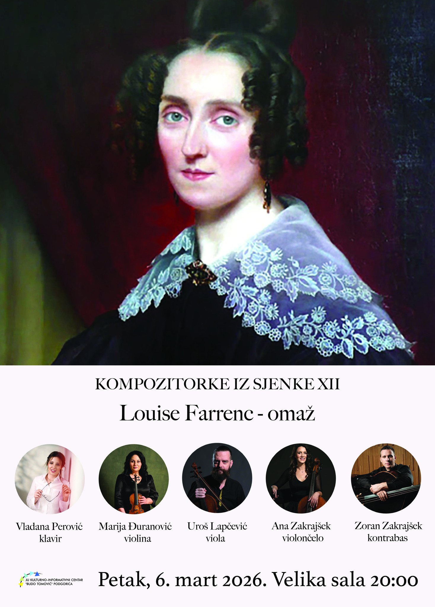 KONCERT  „KOMPOZITORKE IZ SJENKE” - OMAŽ LUIZ FARANK, 6. 03. u 20h