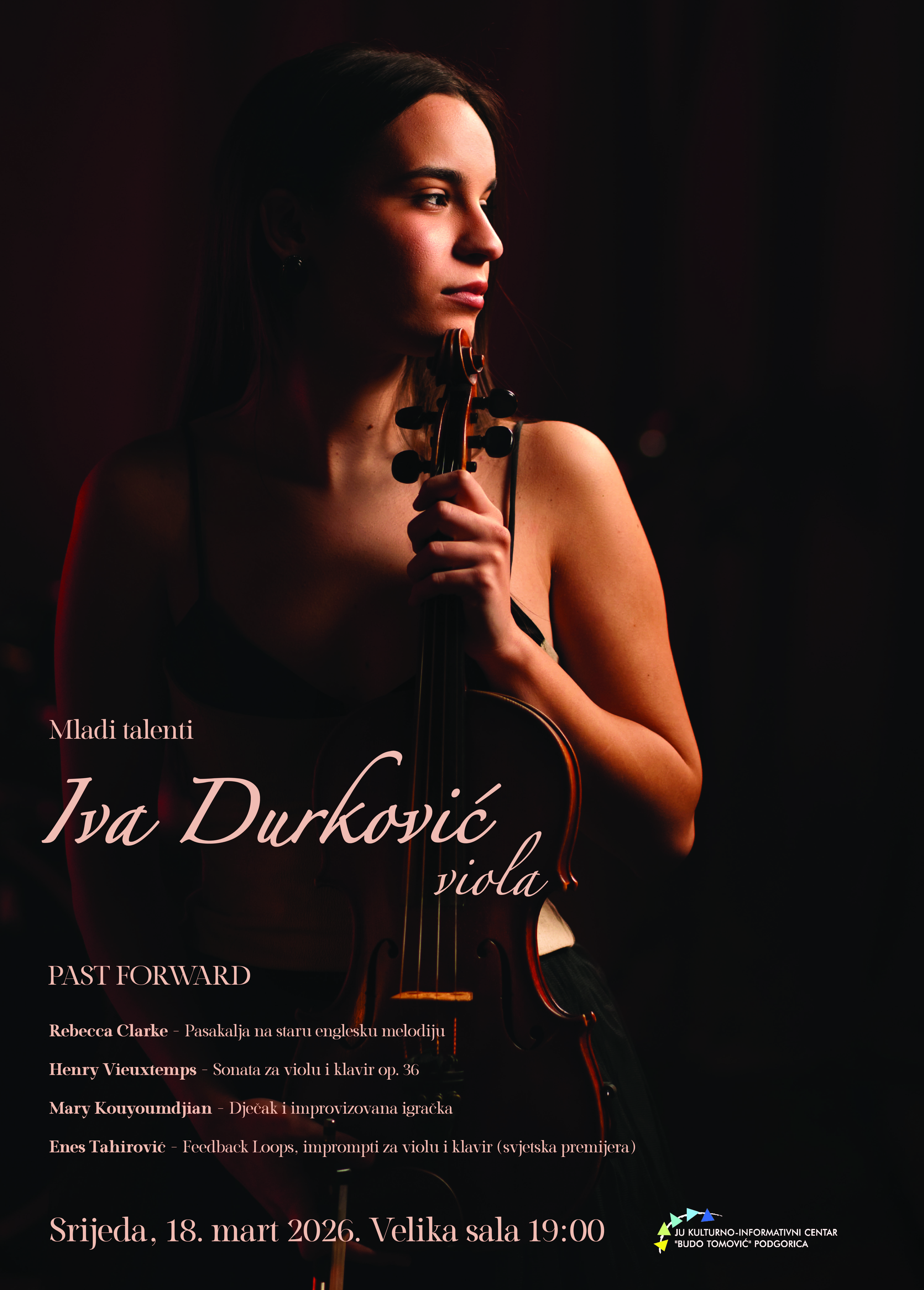 KONCERT VIOLISTKINJE IVE DURKOVIĆ 18. MARTA U KIC-u