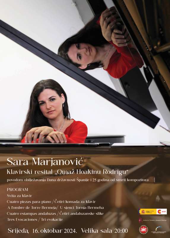 KLAVIRSKI RESITAL – SARA MARJANOVIĆ ,,OMAŽ HOAKINU RODRIGU” 16. OKTOBRA