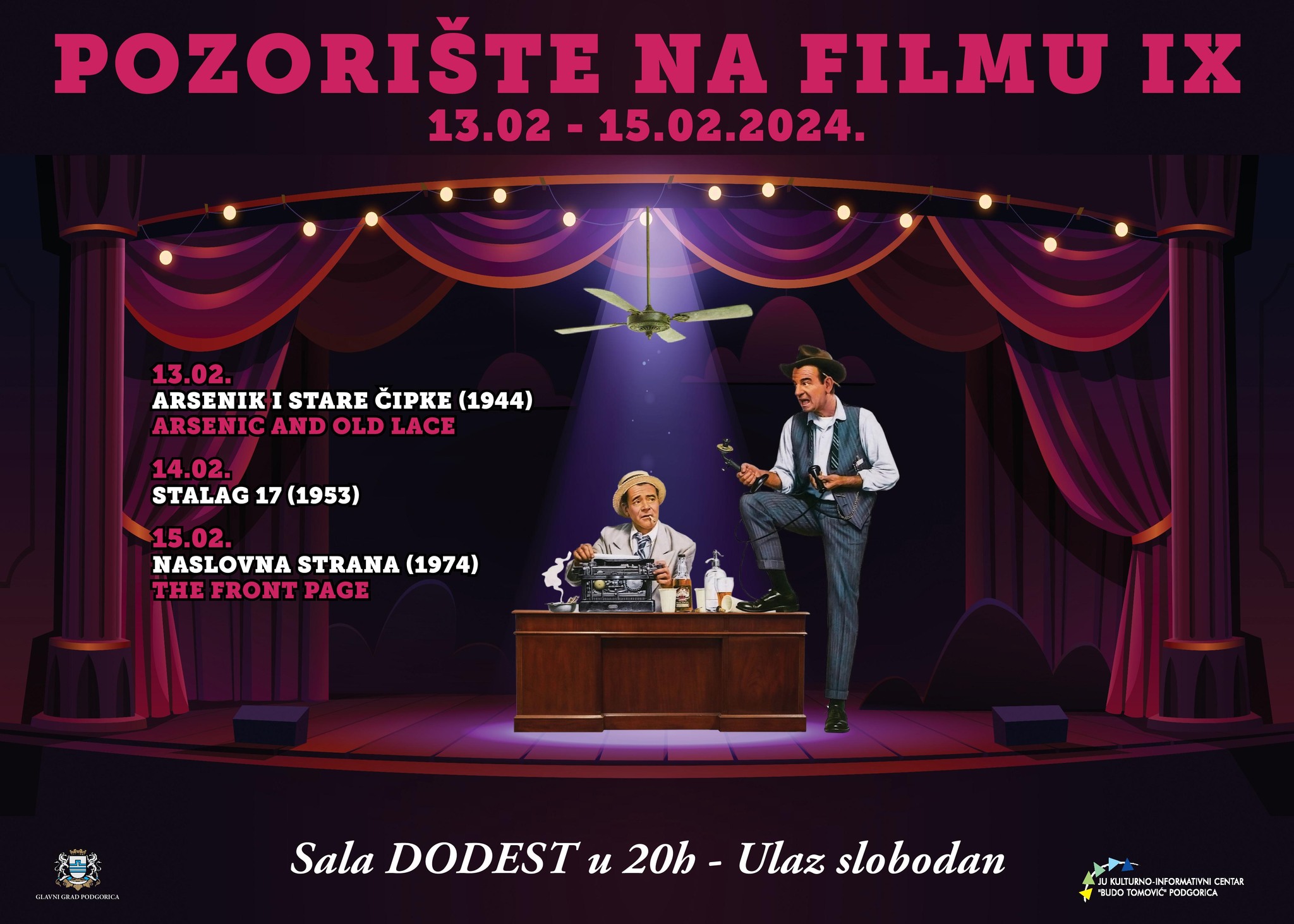 REVIJA ,,POZORIŠTE NA FILMU” OD 13. DO 15. FEBRUARA