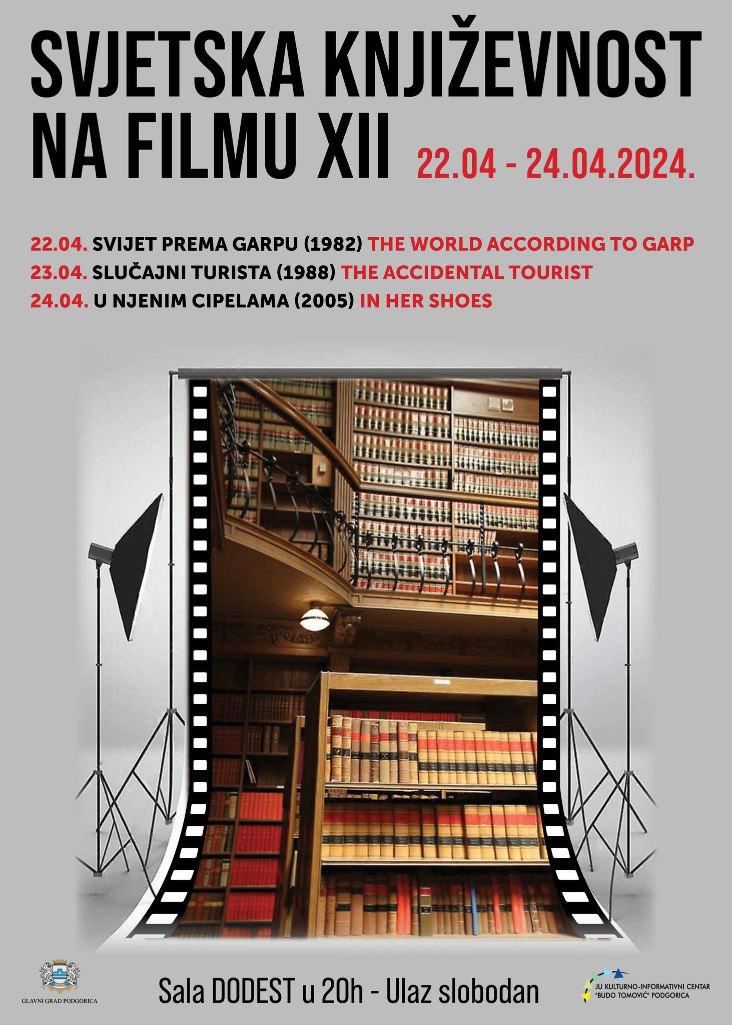 Revija ,,Svjetska književnost na filmu” od 22. do 24. aprila