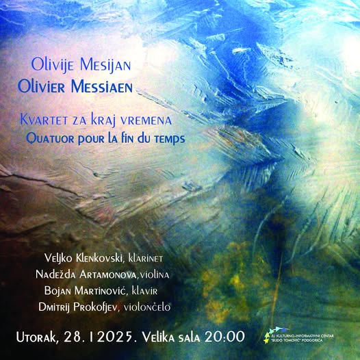 Koncert ,,Kvartet za kraj vremena” 28. januara u Velikoj sali