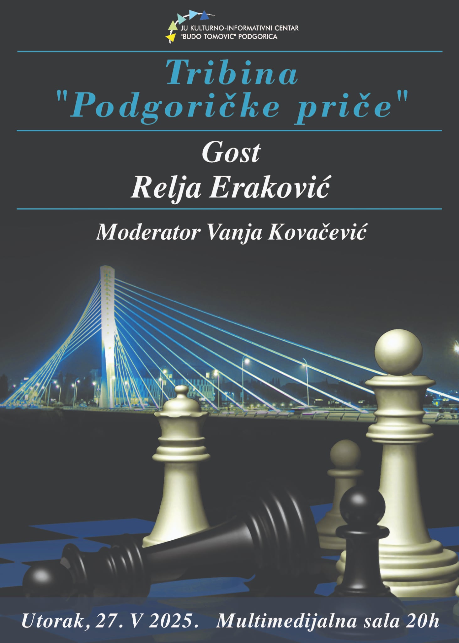 Relja Eraković gost ,,Podgoričkih priča” 27. maja