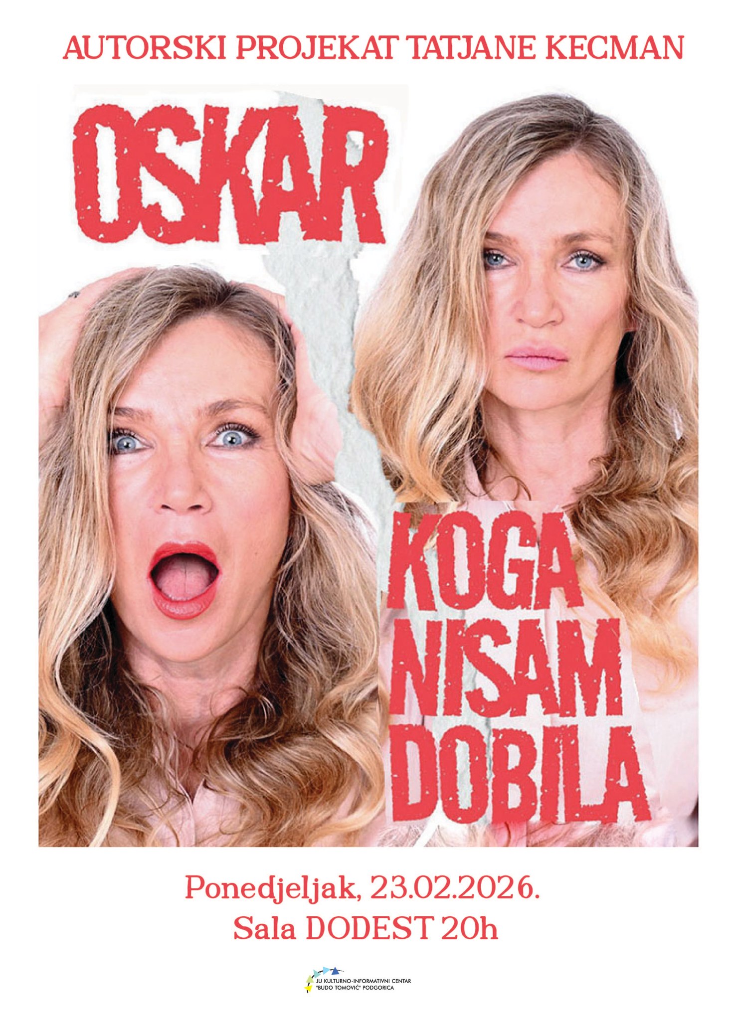 Monodrama ,,Oskar, koga nisam dobila'' 23. februara u KIC-u