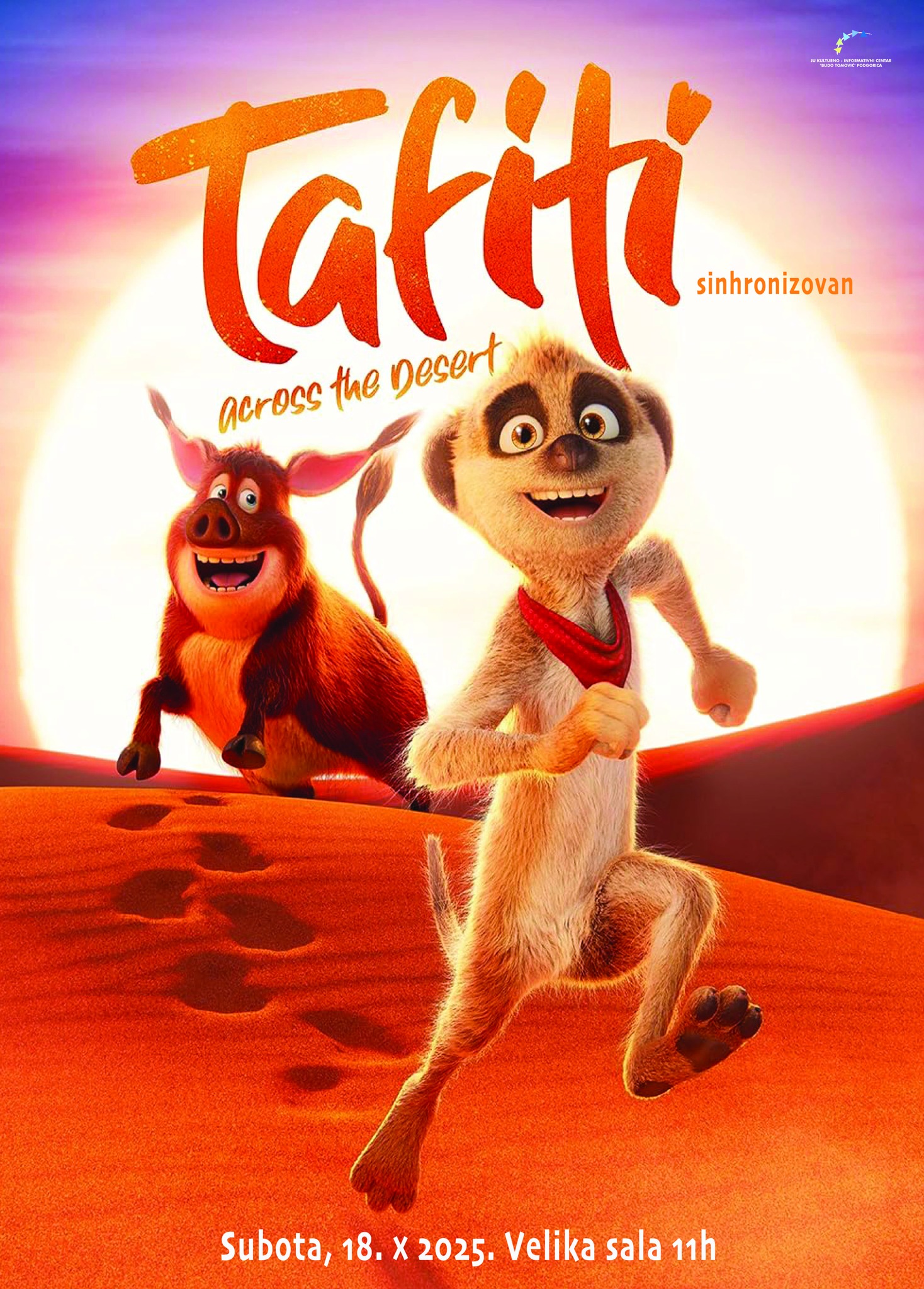 ANIMIRANI FILM ,,TAFITI – PUSTINJSKA AVANTURA” 18. 10.