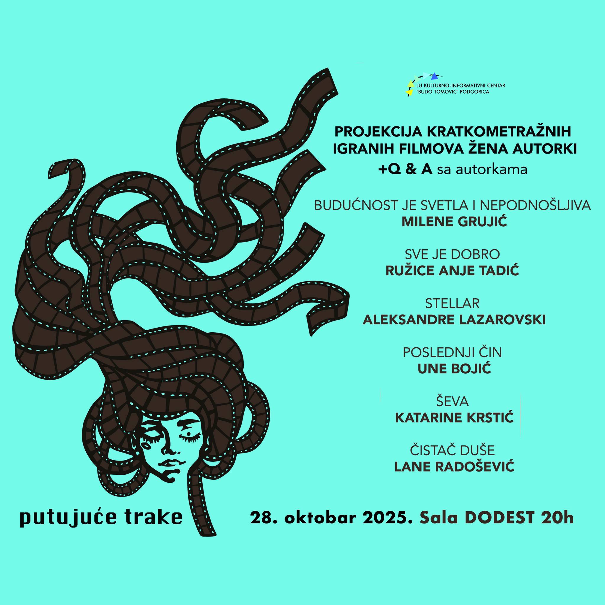 VEČE FILMSKIH AUTORKI ,,PUTUJUĆE TRAKE” 28. 10. U DODEST-u