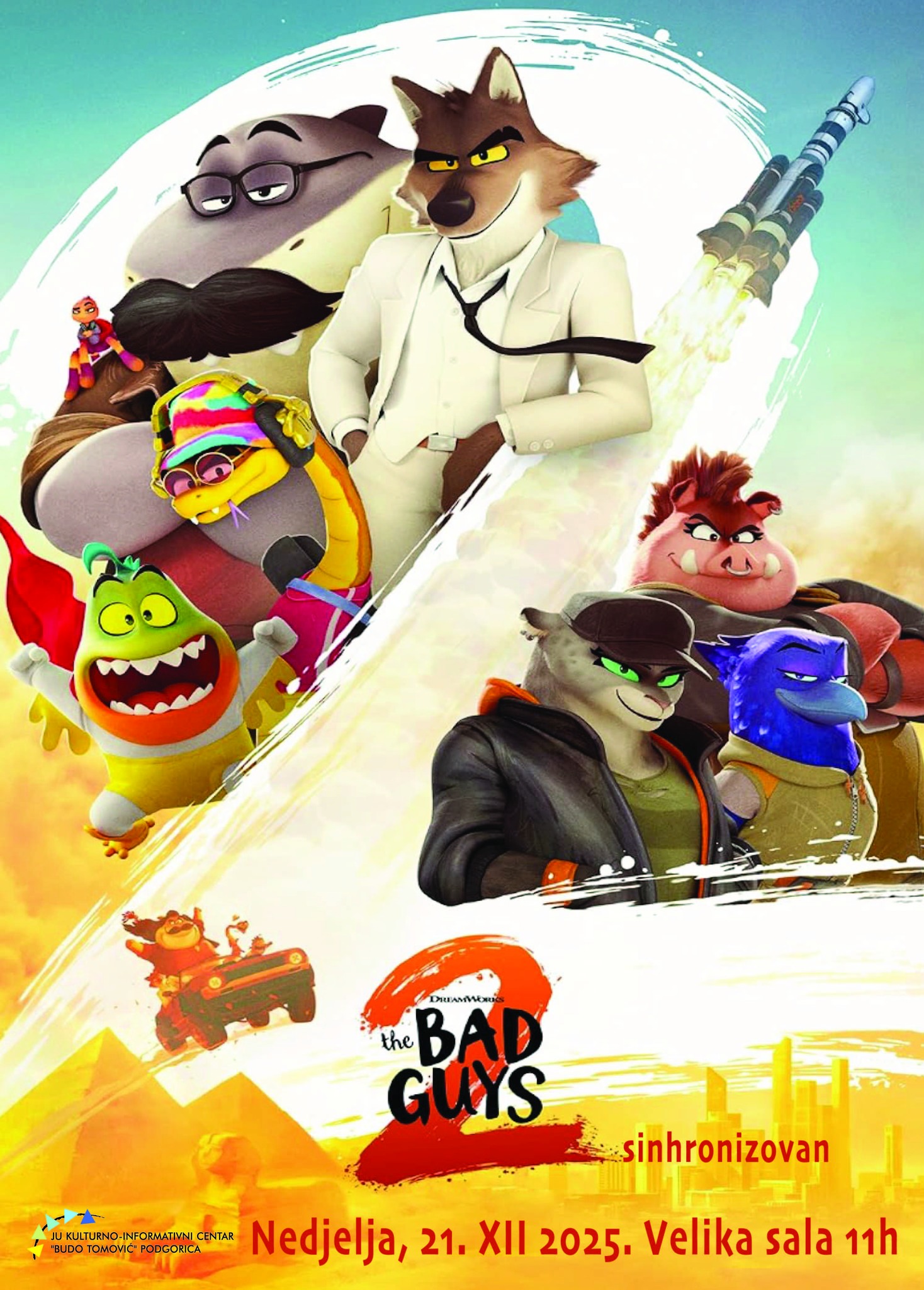 ANIMIRANI FILM ,,LOŠI MOMCI 2 / THE BAD GUYS 2” U KIC-u 21.12.