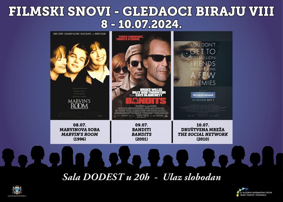 REVIJA ,,FILMSKI SNOVI – GLEDAOCI BIRAJU” OD 8. DO 10. JULA