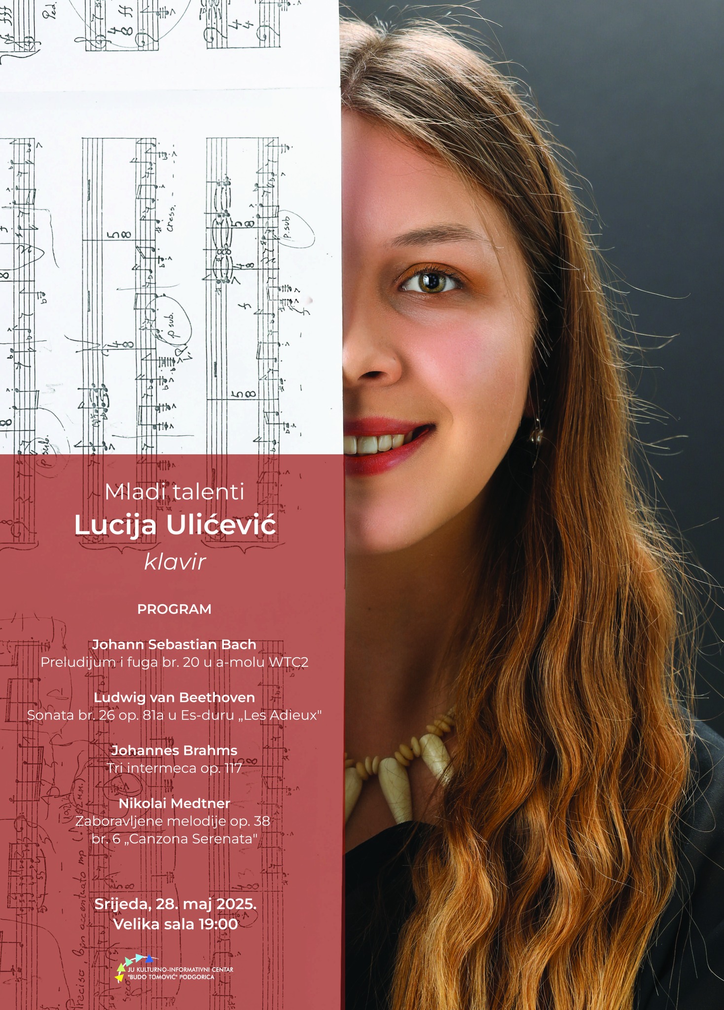 MLADI TALENTI – PIJANISTKINJA LUCIJA ULIĆEVIĆ 28. 05. u KIC – u