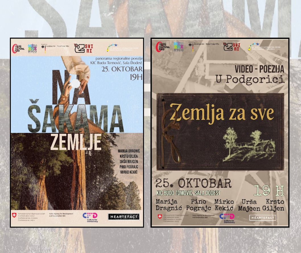 Predstavljanje panorame poezije – ,,Na šakama zemlje” i filma video – poezije ,,SVI MI: Zemlja za sve” 25. oktobra  21/10/2025  Informativno-edukativni program