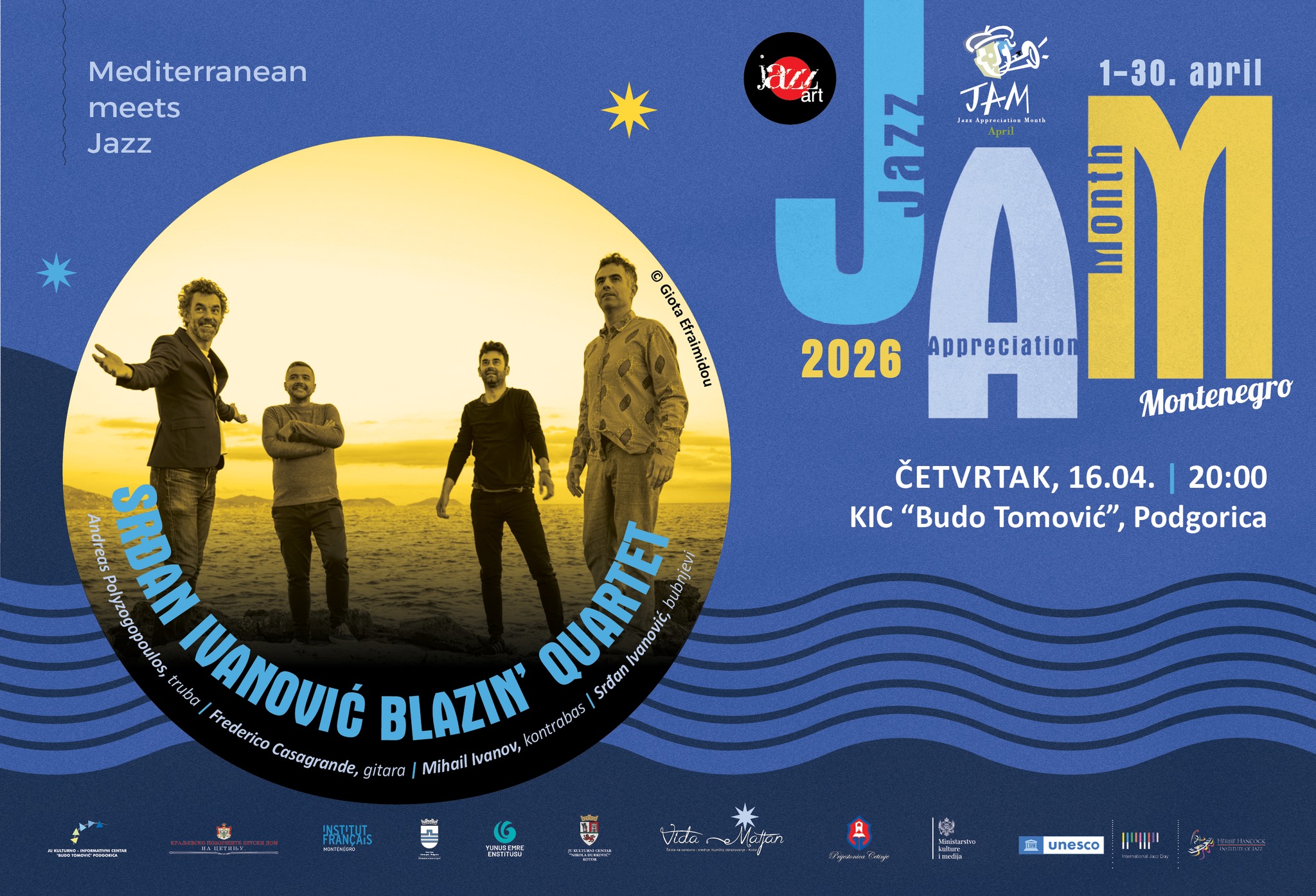 JAM 2026 - SRĐAN IVANOVIĆ BLAZIN' QUARTET 16. APRILA U KIC-u
