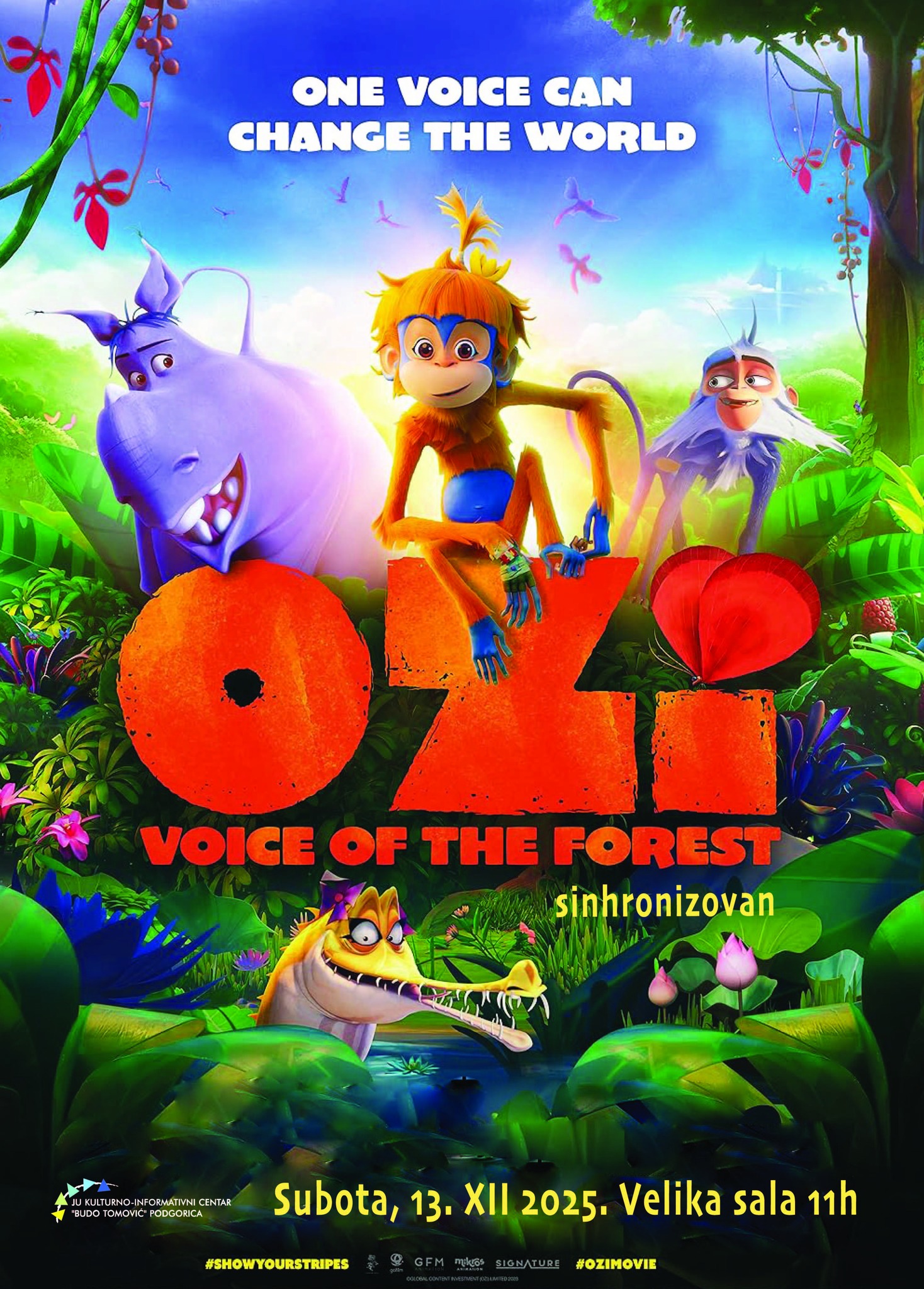 ANIMIRANI FILM ,,OZI – GLAS ŠUME” 13. 12. U KIC-u