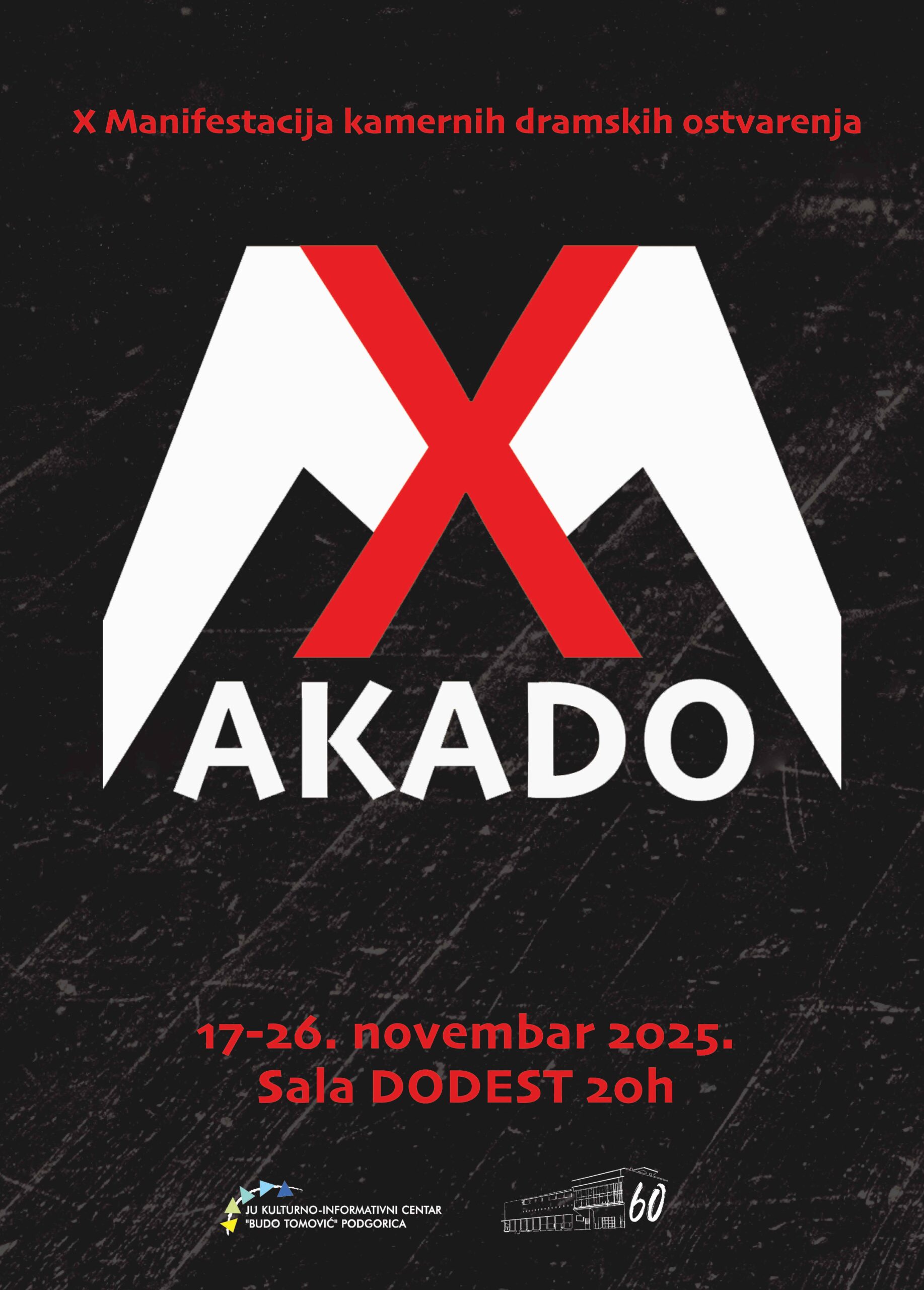 Program X Manifestacije kamernih dramskih ostvarenja MAKADO / 17-26. novembar 2025. godine